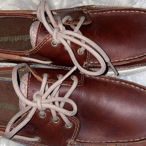 Dunham men’s brown shoes sz 8.5  genuine leather FALL vacation boat shoes - Picture 4 of 17